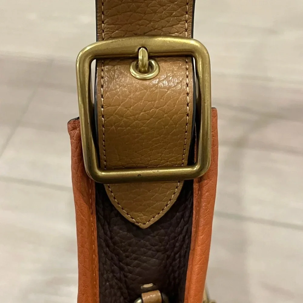 Coach Emery Colorblock Crossbody Bag - Brass/Light Saddle Elm (89123-B4PU0)